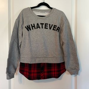 Girls Faux Layered Look Sweatshirt -  size 9/10